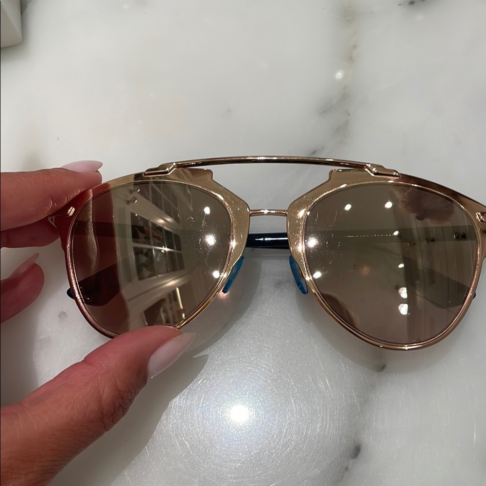 Dior so real rose Gold Reflective Sunglasses